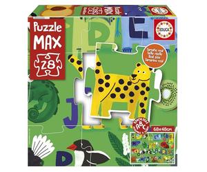 Educa - Puzzle MAX Infantil con una Imagen educativa | Alphabet Animals | 28 Grandes Piezas, fáciles de manipular y Encajar | A Partir de 3 4 5 años (20492)