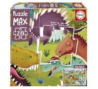 Educa - Puzzle MAX Infantil con una Impresionante Imagen de Dinosaurios. 28 Piezas Grandes, fáciles de manipular y Encajar. Ideal para Montar en el Suelo. (19954)