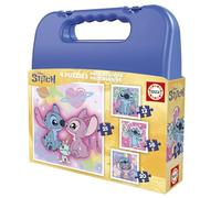 Educa - Puzzle Stitch | Set de 4 Puzzles Infantiles progresivos de 12 a 25 Piezas | Medidas: 16 x 16 cm | Puzles Disney recomendados a Partir de 3 4 5 años (20472)