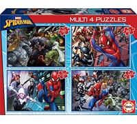 Educa 18102 Spider-Man Ultimate, Hombre araña, Marvel Multi 4 Puzzles 50+80+100+