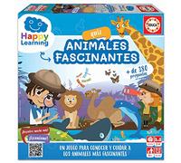 Educa - Quiz Animales Fascinantes - Happy Learning, Juego de Mesa con +380 Preguntas Donde los niños se convertirán en Expertos de los Animales Que Habitan en el Planeta. A Partir de 6 años (19320)