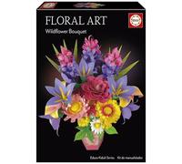 Educa - Ramo de Flores Silvestres Floral Art | Kit de manualidad para realizar diecinueve flores silvestres de papel sin necesidad de pegamento, ni tijeras. A partir de 14 años (20141)