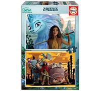 Educa - Raya & The Last Dragon. Set de 2 Puzzles Infantiles con 48 Piezas. Medida aproximada una Vez montados: 28 x 20 cm. Compuesto por Grandes Piezas Perfectamente acabadas. + 4 años (18882)