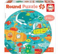 Educa - Round Bajo el Mar. Puzzle Redondo Infantil. 28 Piezas. +3 años Educa18907
