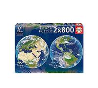 Educa - Round Planeta Tierra. 2 Puzzles Redondos de 800 Piezas (19039)