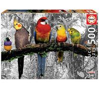 Educa - Serie Coloured B&W: Pájaros en la Jungla Puzzle, 500 Piezas, Multicolor (17984)