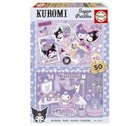 Educa - Set 2 Puzzles Madera Hello Kitty 2x50 Piezas sin astillas Infantil | Dos rompecabezas de madera sin astillas con acabado plastificado, regalo para fans de Sanrio, a partir de 8 años (20508)