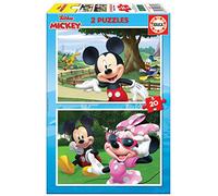 Educa - Set con 2 Puzzles Infantiles de 20 Piezas con Las imágenes de Mickey y Sus Amigos. A Partir de 3 4 5 y 6 años (18884)