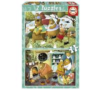 Educa - Set de 2 Puzzles Infantiles con 20 Piezas | Cuentos del Bosque by Kasandra. Medidas: 28 x 20 cm. Recomendados a Partir de 4 años (19686)