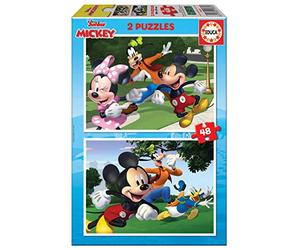 Educa - Set de 2 Puzzles Infantiles con 48 Piezas de cartón | Disney Mickey and Friends. A Partir de 4 5 6 años (18885)