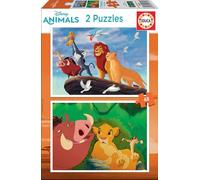 Educa - Set de 2 Puzzles Infantiles con 48 Piezas de cartón | Rey León, Disney. A Partir de 4 5 6 años (18629)