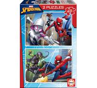 Educa - Set de 2 Puzzles Infantiles con 48 Piezas de cartón Spider-Man, Marvel