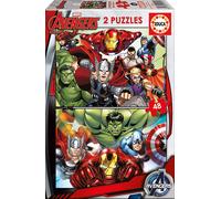 Educa - Set de 2 Puzzles Infantiles de 48 Piezas Avengers, Vengadores, Marvel. M