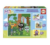 Educa - Set de 4 Puzzles Infantiles progresivos de 12 a 25 Piezas | Milo. Medidas: 16 x 16 cm. Recomendados a Partir de 3 años (19543)