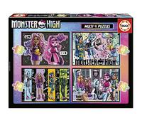 Educa - Set de 4 Puzzles Infantiles progresivos de 50 a 150 Piezas con Las imágenes más Divertidas de Monster High, Medidas: 34 x 24 cm, Recomendados a Partir de 5 años (19706)