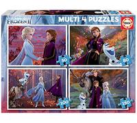 Educa - Set de 4 Puzzles Infantiles progresivos de 50 a 150 Piezas | Frozen 2 | Compuesto por Grandes Piezas Perfectamente acabadas +5 años (18640)