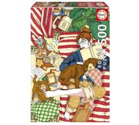 Educa - Sofá y Perros, Ilustración de Ana Jarén | Puzzle Adultos de 500 Piezas | Estampa con Encanto y Acabado Premium | A Partir de 11 años (20772)