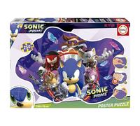 Educa - Sonic Prime | Poster Puzzle Infantil de 250 Piezas con Forma Exterior Especial y de Grandes Dimensiones: 100 x 70 cm. Móntalo, pégalo con el Pegamento Especial Fix Puzzle y cuélgalo (20026)