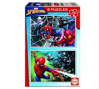 Educa - spider-man - 2 puzzles de cartón con 100 piezas, diversión p