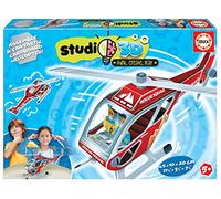Educa - Studio Puzzle en 3D con Piezas Tornillos y Tuercas. Monta un helicóptero Desde Cero. +5 años (19187)