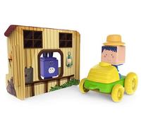 Educa - The Kiubis. Playset - El Establo del Burrito, Apilables para bebés con Escenario 3D, 2 Personajes + Tractor, Montables, apilables y e Intercambiables, A Partir de 18 Meses (19222)