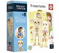 Educa - Yo aprendo el Cuerpo Humano | Aprender es Divertido | Juguete Educativo niños 4 5 años | Aprenderán Las Distintas Partes del Cuerpo con una Silueta de niño o niña (18701)