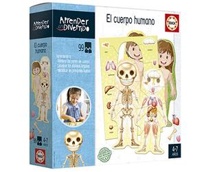 Educa - Yo aprendo el Cuerpo Humano | Aprender es Divertido | Juguete Educativo niños 4 5 años | Aprenderán Las Distintas Partes del Cuerpo con una Silueta de niño o niña (18701)