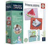 Educa - Yo aprendo Las primeras Palabras | Aprender es Divertido | Juguete Educativo para niños 5 años. Forma Palabras uniendo Letras. Contiene 76 Piezas Que Forman 16 tableros (18697)