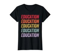 Educación Camiseta gráfica económica, Mujer, Negro, XL