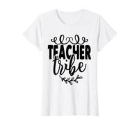 Educación de la Tribu Maestra Escuela Enseñanza Camiseta gráfica económica, Mujer, Blanco, XS
