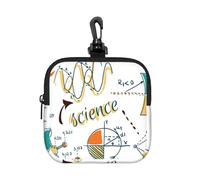 Educación en el Laboratorio de Ciencias: Biología y Química,Bolsa de Almacenamiento Cuadrada con Cremallera, Monedero de Neopreno, Carteras pequeñas, Monedero pequeño, Monedero