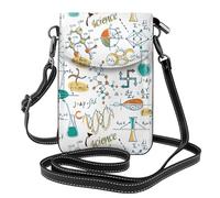 Educación en el laboratorio de ciencias: Biología y Química,Bolsos para celular para mujer, bolsos pequeños cruzados - Cartera para celular de cuero sintético con ranuras para tarjetas de crédito