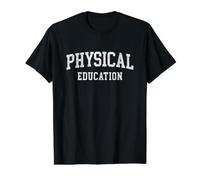 Educación Física Educación Educativa Camiseta gráfica económica, Hombre, Negro, L