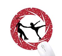 Educación física, Jugador de Deportes de Patinaje Wheel Mouse Pad de Goma roja Redonda