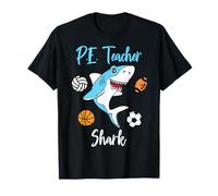 Educación Física Profesor Tiburón Regreso a Escuela Gimnas Camiseta