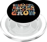 Educador Ayudando a Pequeñas Mentes a Crecer, Escuela de Maestros de Preescolar PopSockets PopGrip para MagSafe