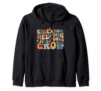 Educador Ayudando a Pequeñas Mentes a Crecer, Escuela de Maestros de Preescolar Sudadera con Capucha