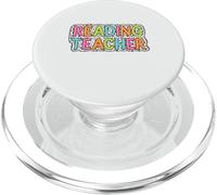 Educador de lectura Diseño de texto colorido PopSockets PopGrip para MagSafe