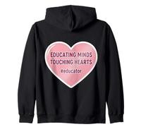 Educando Mentes Tocando Corazones Escuela Profesor Educador Sudadera con Capucha