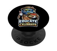 Educar y Celebrar el diseño de Humor del Aula del Profesor PopSockets PopGrip Adhesivo