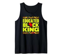 Educated Black King African Pride Empowerment Graphic Camiseta sin Mangas