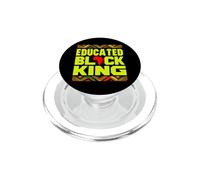 Educated Black King African Pride Empowerment Graphic PopSockets PopGrip para MagSafe