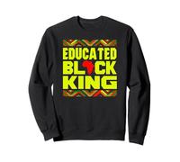 Educated Black King African Pride Empowerment Graphic Sudadera