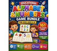 Educational Alphabet & Numbers Game Bundle for Kids Ages 4-8 | Preschool & Kindergarten Learning Toy Set | ABCs, 123s, Phonics & Counting Matching Puzzles for Boys & Girls