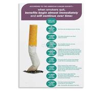 Educational Canvas Painting on the Benefits of Quitting Smoking for Clinic Waiting Room(Unframed,08x12inch(20x30cm))