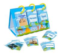 Educational Flash Cards | Educational 72 World Attractions Flash Cards,Waterproof Special Education Games, Preschool Activities, Learning and Education Toys for Kindergarten