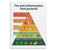 Educational Food Pyramid Chart Healthy Eating Nutrition Poster Guide for Kitchen Classroom Home Office School Wall Art(Framed,16x24inch(40x60cm))