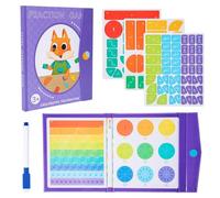 Educational Fraction Tile, Magnetic Fraction Azulejos Math Learning Puzzle, Elementary School Fractions Manipulativas, Fraction Tiles for Math Learning, Math Fraction Tile Puzzle,