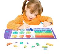 Educational Fraction Tile, Magnetic Math Learning Puzzle for Kids, Interactive Fraction Tiles Manipulatives for Elementary School Students, Ideal for Living Room or Study
