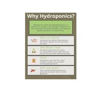 Educational Hydroponic Gardening Chart Poster Plant Nutrients Growing Cycle Reference Wall Decor for Classroom Bedroom Living Room(Framed,08X12inch(20X30cm))